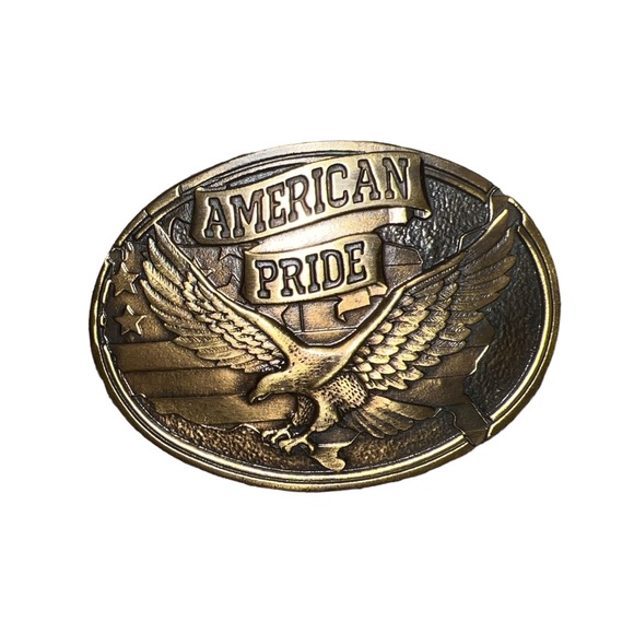 NOCONA black leather belt with American Pride Eagle buckle size 28 - Picture 5 of 5